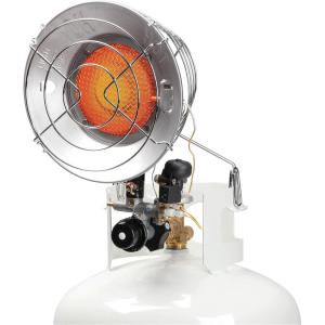 image15000 BTU Single Tank Top Portable Propane Radiant HeaterGrey SilverSpace Heater
