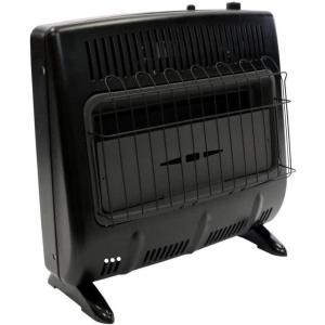 imageMr Heater F299741 30000 BTU Vent Free Blue Flame Natural Gas Heater for Indoor ampamp Outdoor with ODS  Wall Mount Space Garage Heater  Black