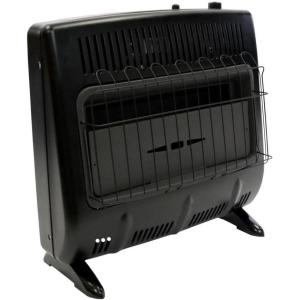 imageMr Heater MHVFGH30LPBT 30000 BTU Vent Free Blue Flame Propane Garage Heater with Thermostat for Cold Rooms Cabins Sun Rooms ampamp Garage  Black