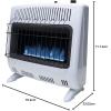 imageMr Heater MHVFBF30NGT 30000 BTU Vent Free Blue Flame Natural Gas Heater  Wall Mount Space Heater For Cold Rooms Sunrooms and more  WhiteGas Heater