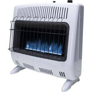 imageMr Heater MHVFBF30NGT 30000 BTU Vent Free Blue Flame Natural Gas Heater  Wall Mount Space Heater For Cold Rooms Sunrooms and more  WhiteGas Heater